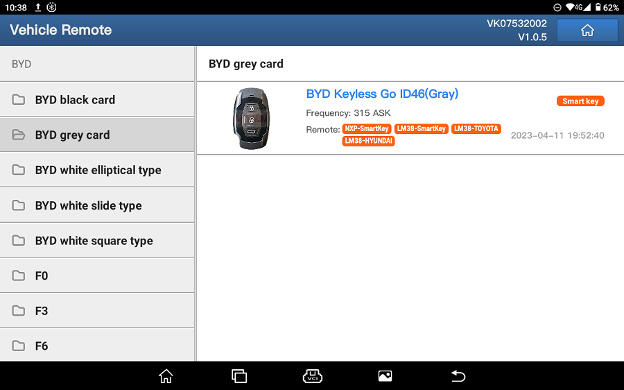 Lancement de x431 Key programmer Remote Maker