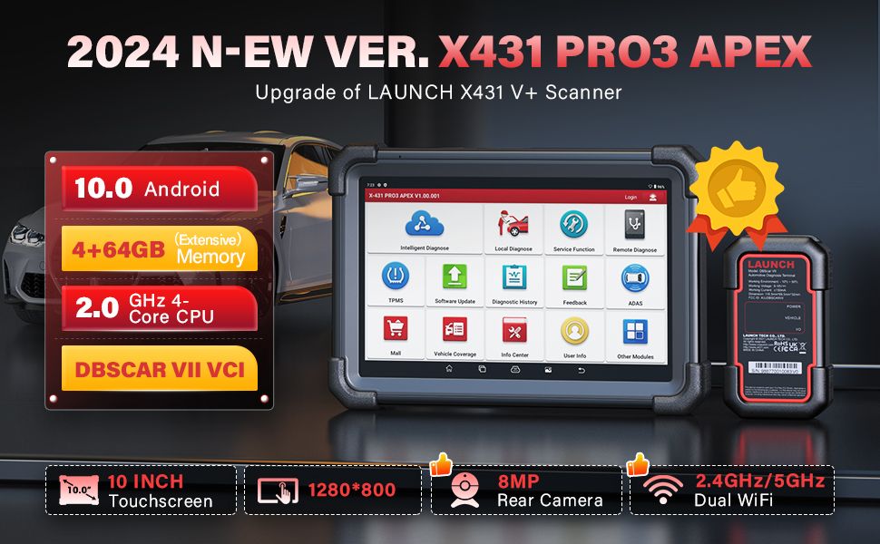 LAUNCH X431 PRO3 APEX scanner de diagnostic