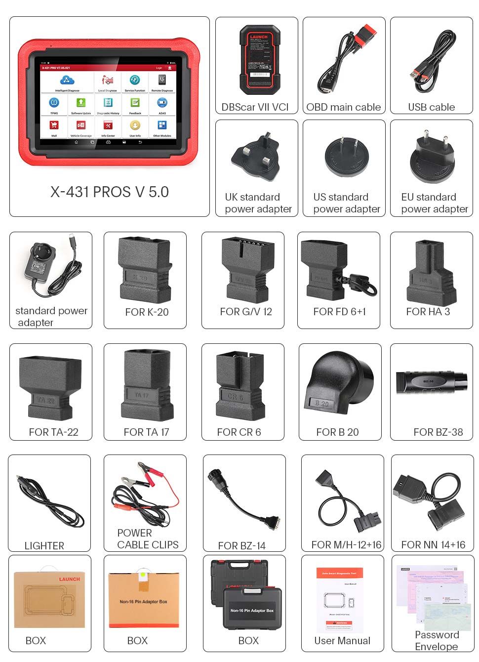 Lancer le paquet X-431 PROS V5.0 Inclut