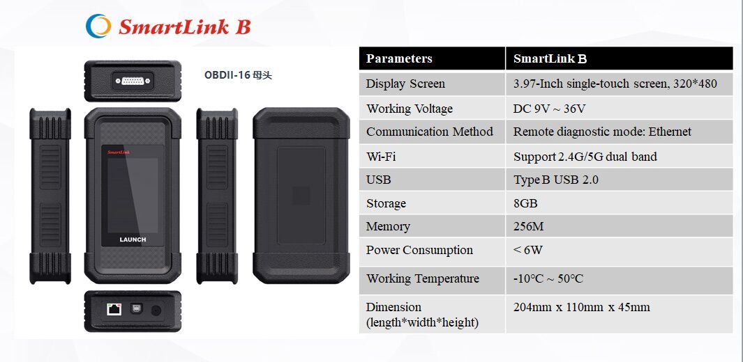 Lancer le dispositif de diagnostic à distance SmartLink B V2.0