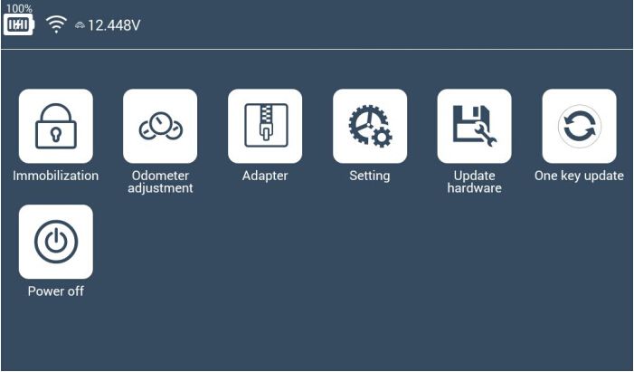 Lonsdor K518ISE Interface principale: