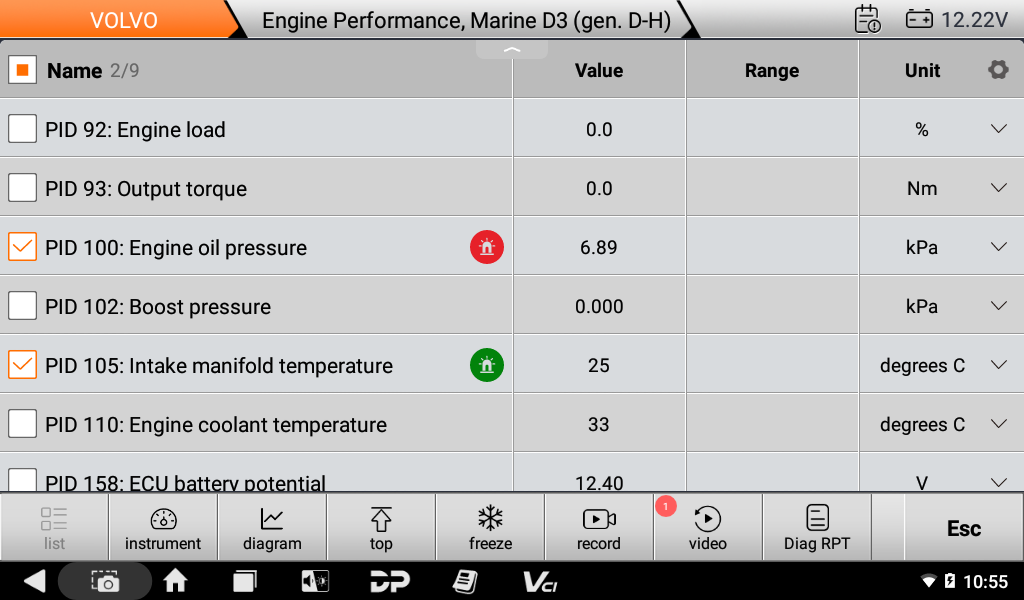 OBDSTAR ISCAN PRO SERIES pour VOLVO Marine Diagnostic Scanner
