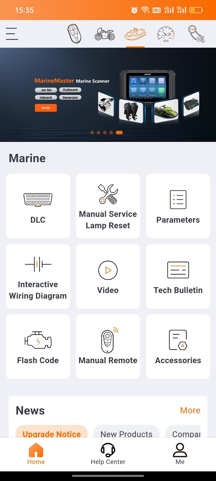 OBDSTAR Marine Master pour jet ski / hors bord / à bord / générateur