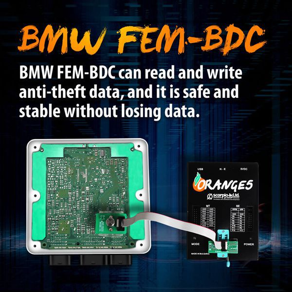 Adaptateur BMW - FEM - BDC - 8pin - orange5