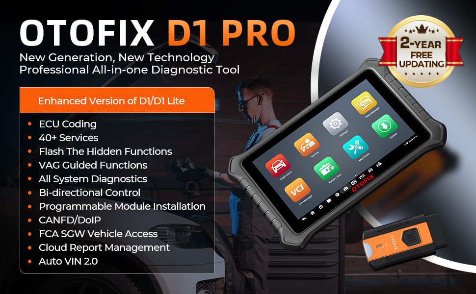 Otofix D1 pro scanner de diagnostic pour toutes les voitures, l'outil de diagnostic le plus rentable