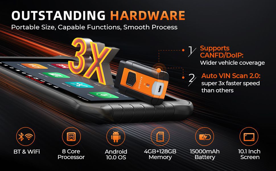 Otofix D1 pro scanner de diagnostic pour toutes les voitures, l'outil de diagnostic le plus rentable