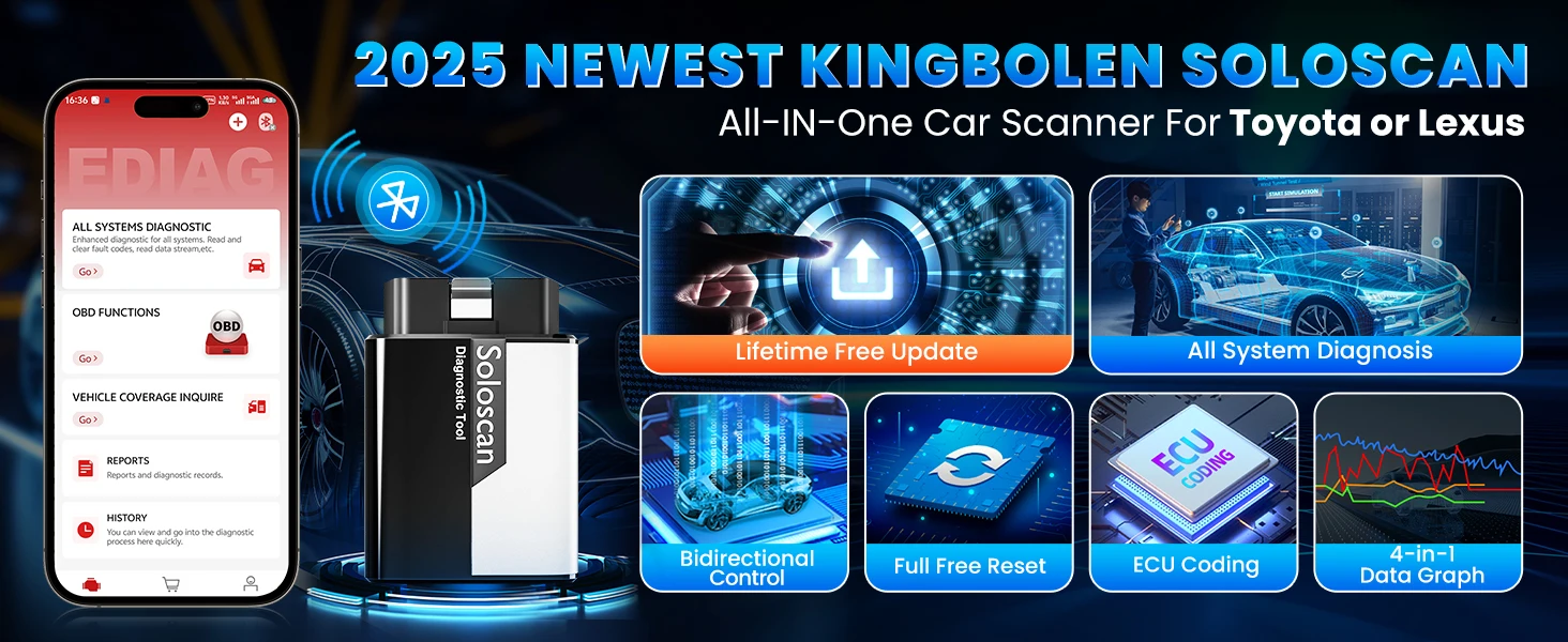 Soloscan pour Toyota Lexus OBD2 Scanner