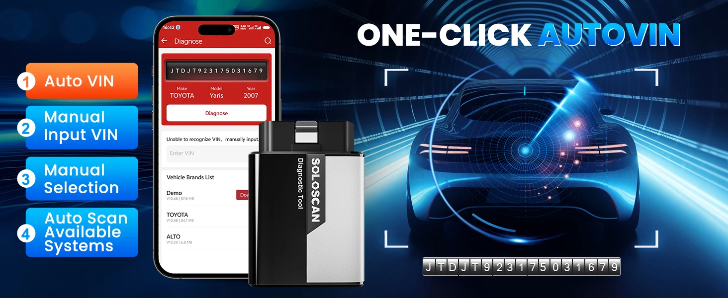 Outil de diagnostic automatique syst&egrave;me complet SOLOSCAN