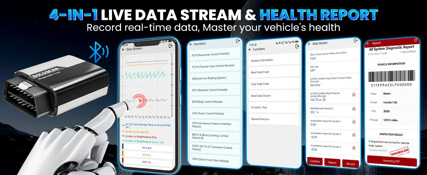 Outil de diagnostic automatique syst&egrave;me complet SOLOSCAN