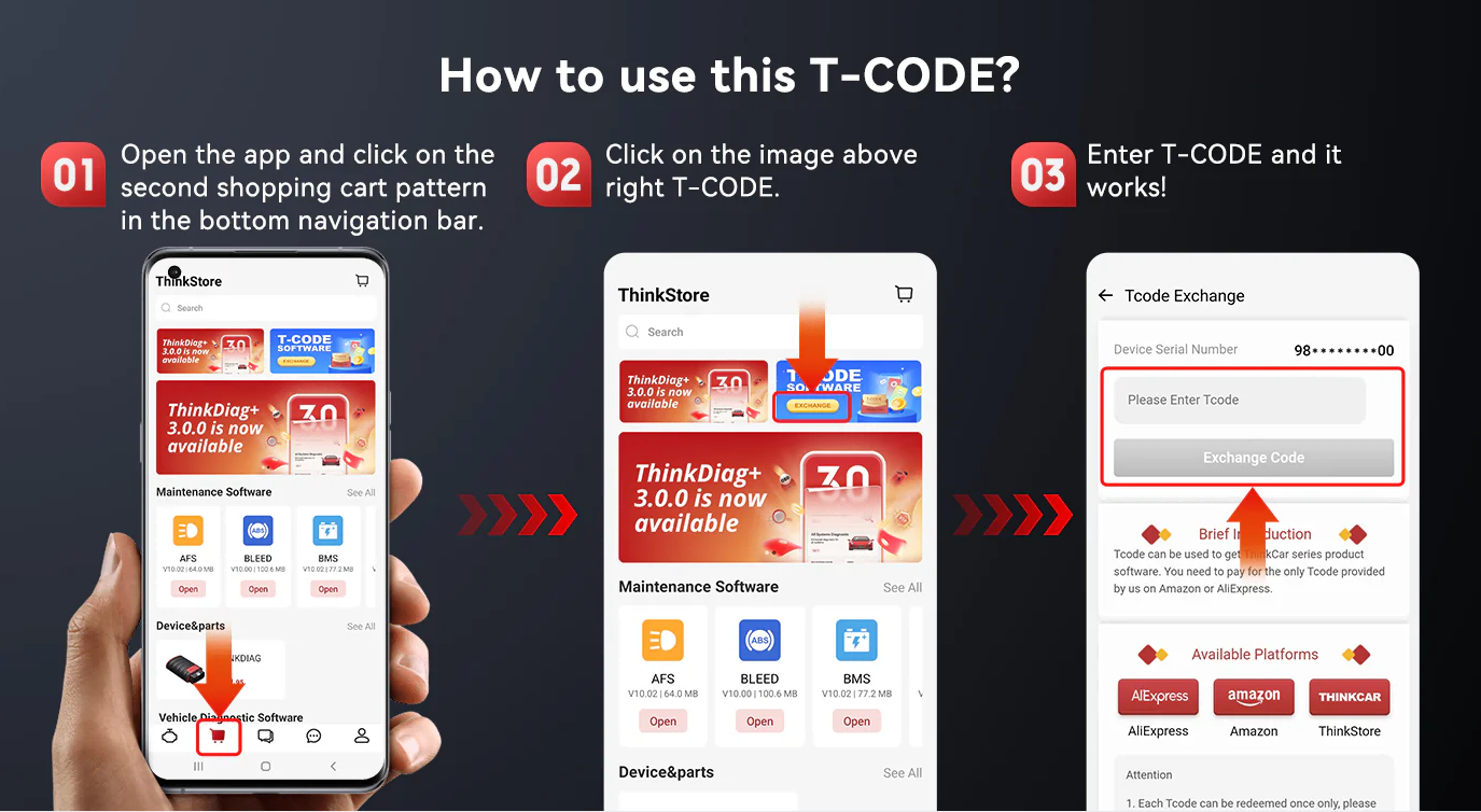 Comment utiliser le T-CODE pour ThinkCAR Thinkdiag2 ?