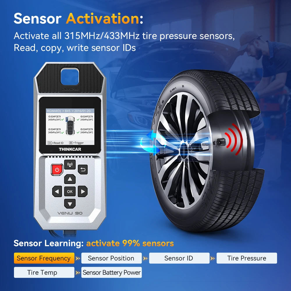Outil de pression pneumatique VENU 90 TPMS