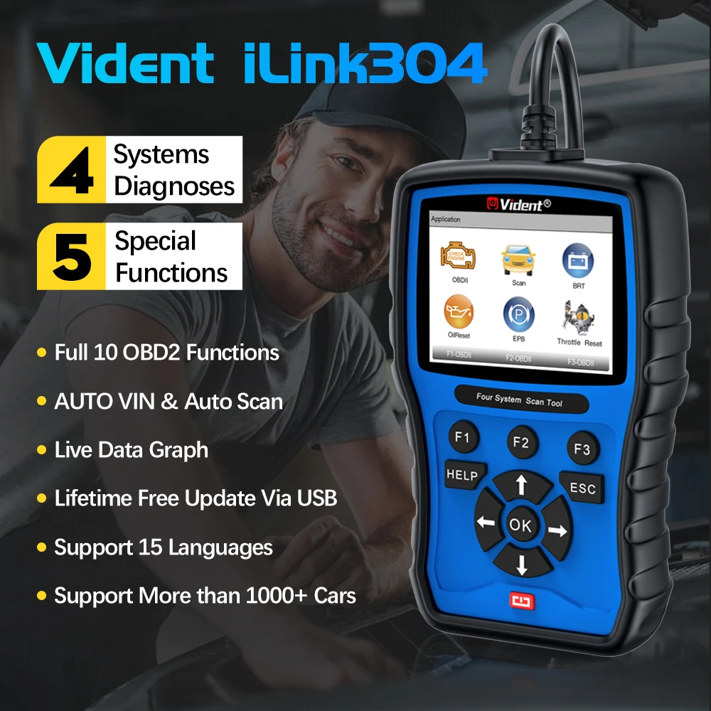 Vident ILink304 OBD2 scanner automobile