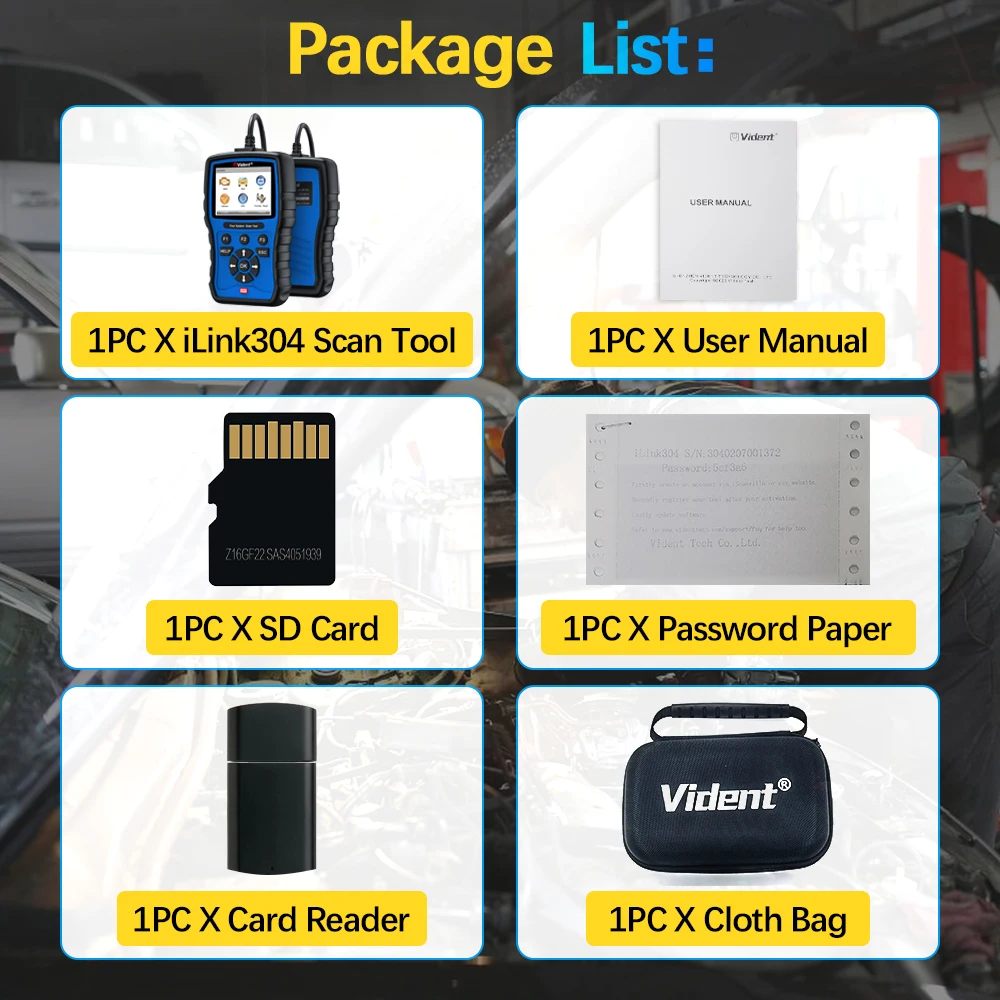 Vident ILink304 OBD2 scanner automobile