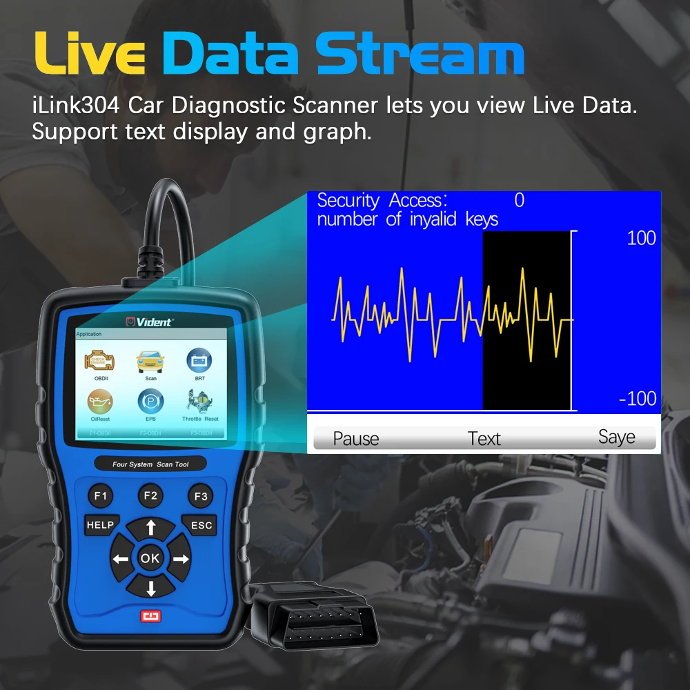 Vident ILink304 OBD2 scanner automobile
