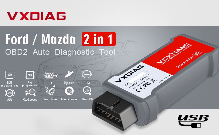 VXDIAG VCX NANO pour Ford/Mazda 2 en 1