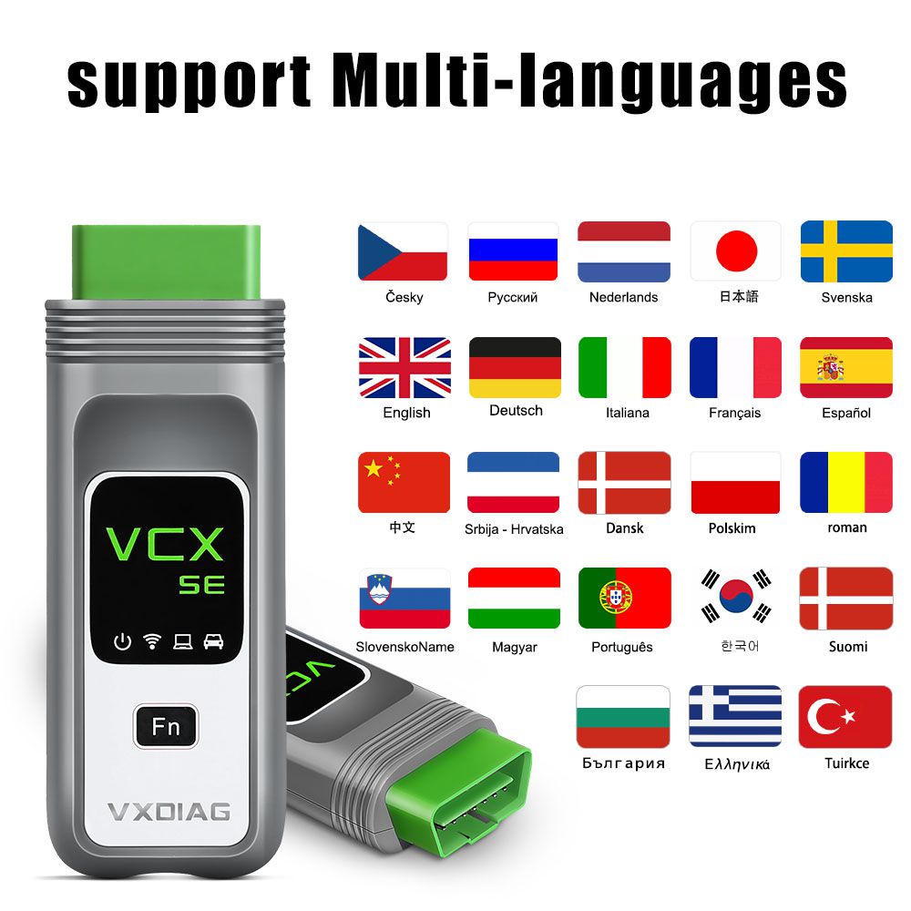 Vxdiag vcx se for Benz support Languages