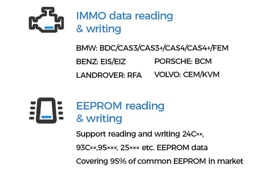 Xhorse mini - prog immo data and EEPROM read Wiring