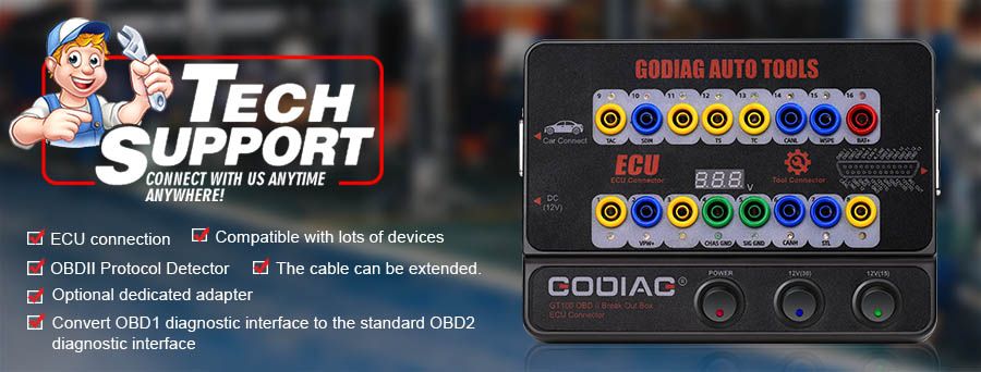 GODIAG GT100 Auto Outil Connecteur OBDII