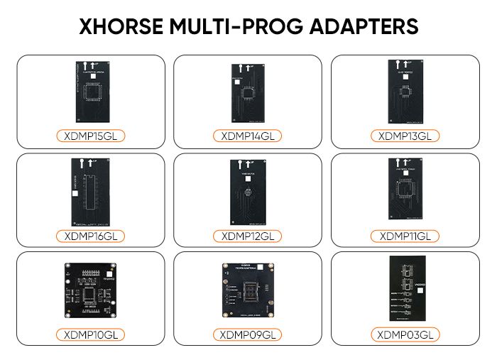 Adaptateurs Multi Prog Xhorse pour EEPROM et FLASH 9pcs/set 