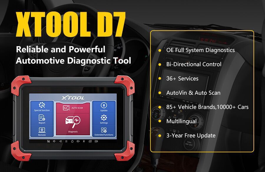 Outil de diagnostic automobile XTOOL D7