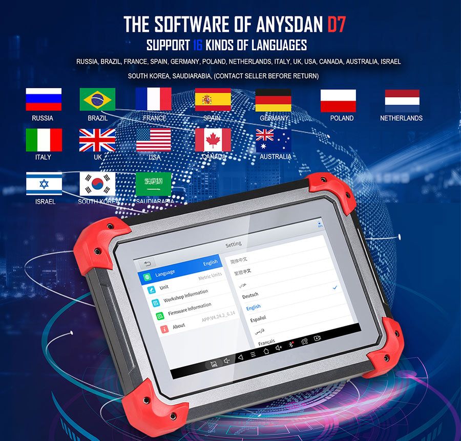 Outil de diagnostic automobile XTOOL D7