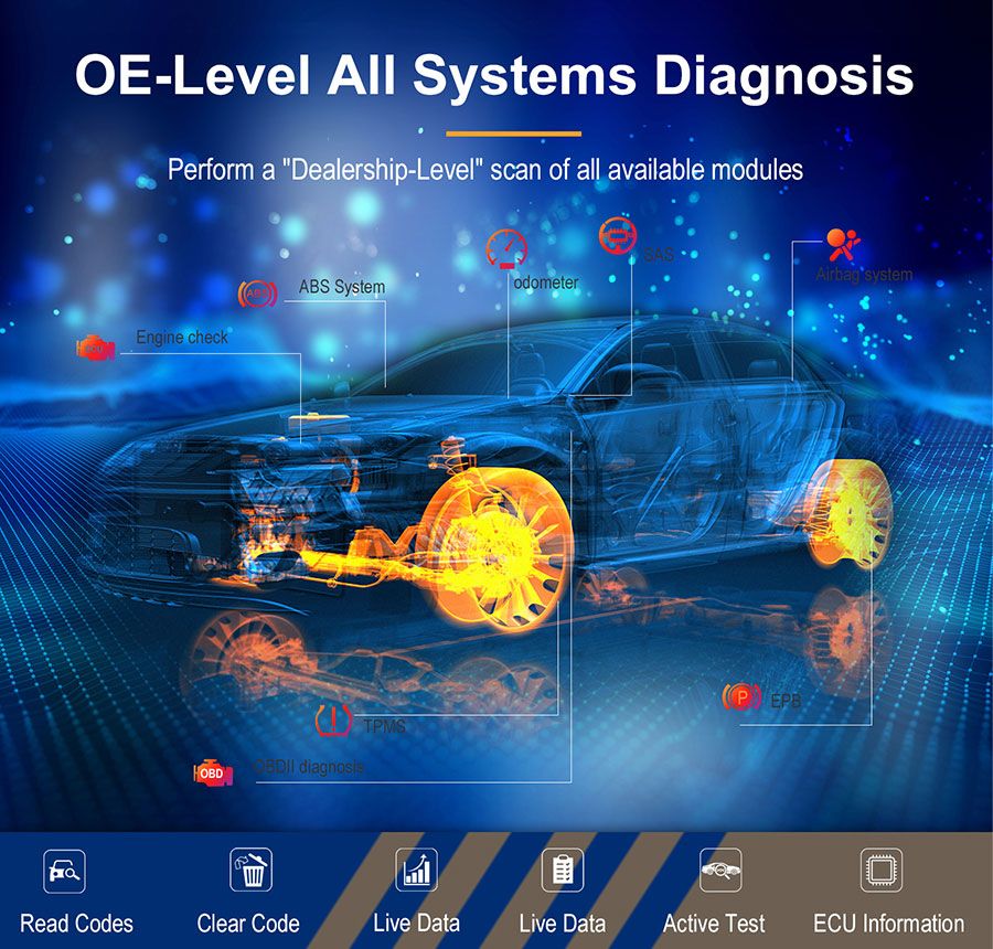 Outil de diagnostic automobile XTOOL D7