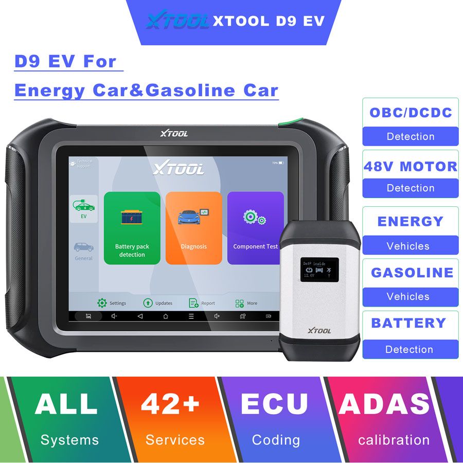 Tablette de diagnostic des véhicules électriques XTOOL D9 EV