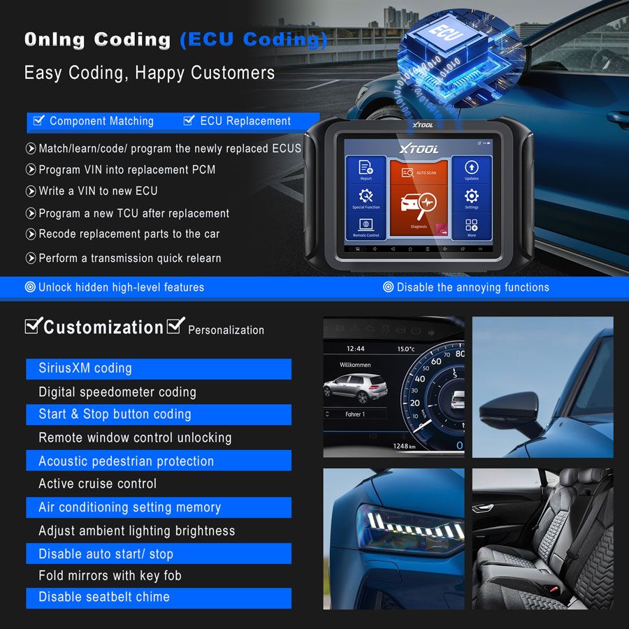 XTOOL D9HD Outil de diagnostic pour camions et voitures 