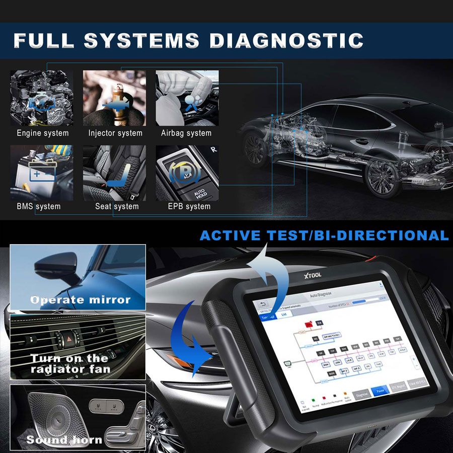 XTOOL D9HD Outil de diagnostic pour camions et voitures 