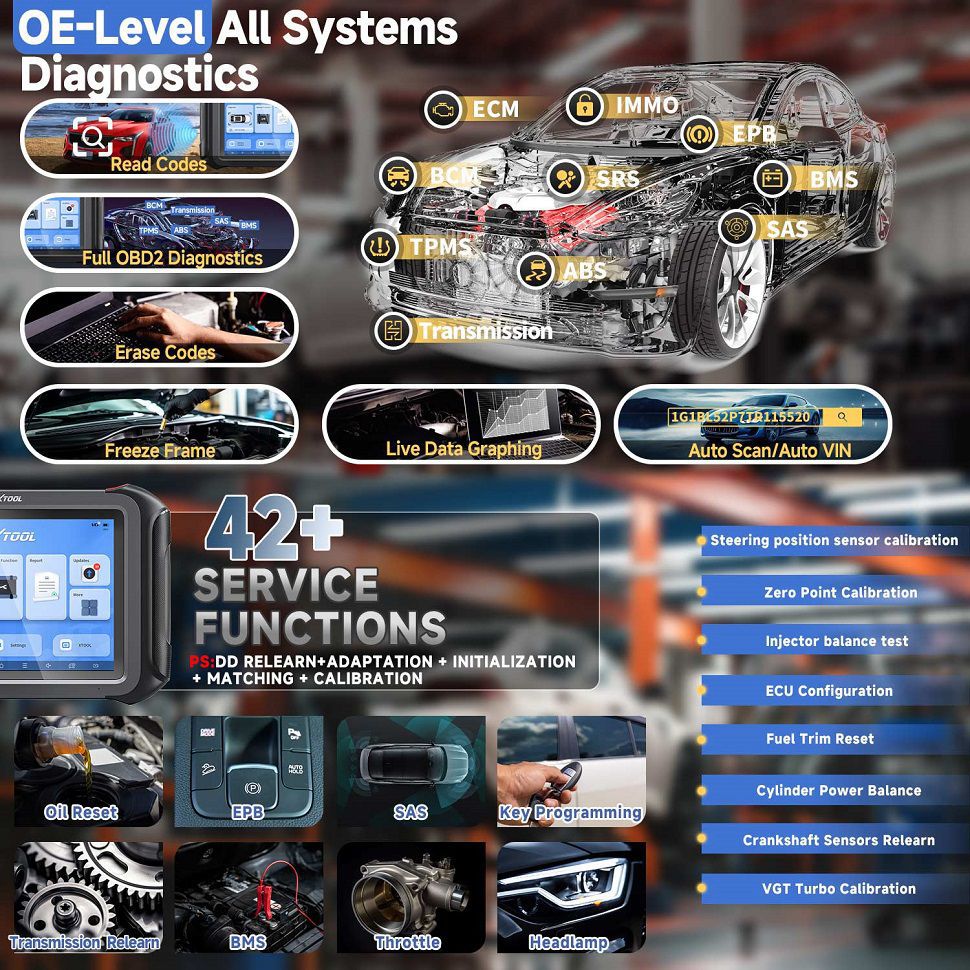 Xtool d9s pro Diagnostic Scanner automatique prend en charge le codage de l'ecu topologie mappage programmation de clés 42 fonctions de service can FD doip