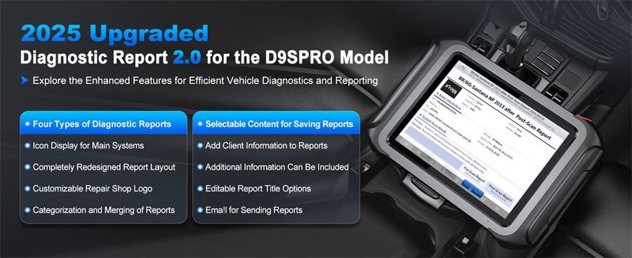 XTOOL D9S Pro Auto Diagnostic Scanner Support ECU Coding Key Programmation