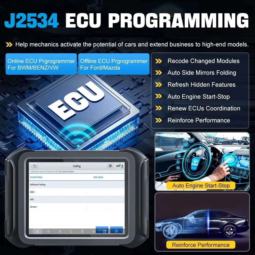 XTOOL X100 MAX 2 avec outil de programmation et de diagnostic cl&eacute; J2534
