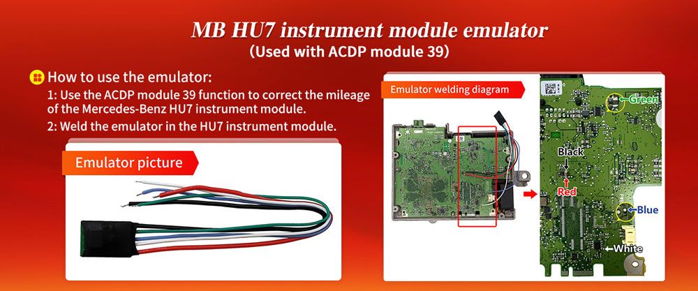 Émulateur de module d'instrument Yanhua MB HU7