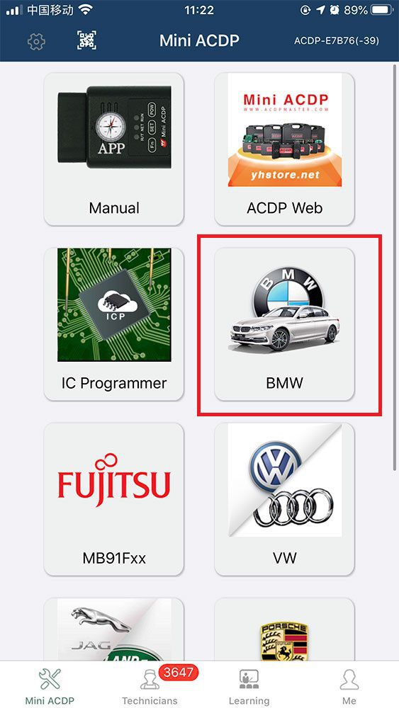 Plaque d'interface BMW - Dme - adapter X8 de bureau ACDP
